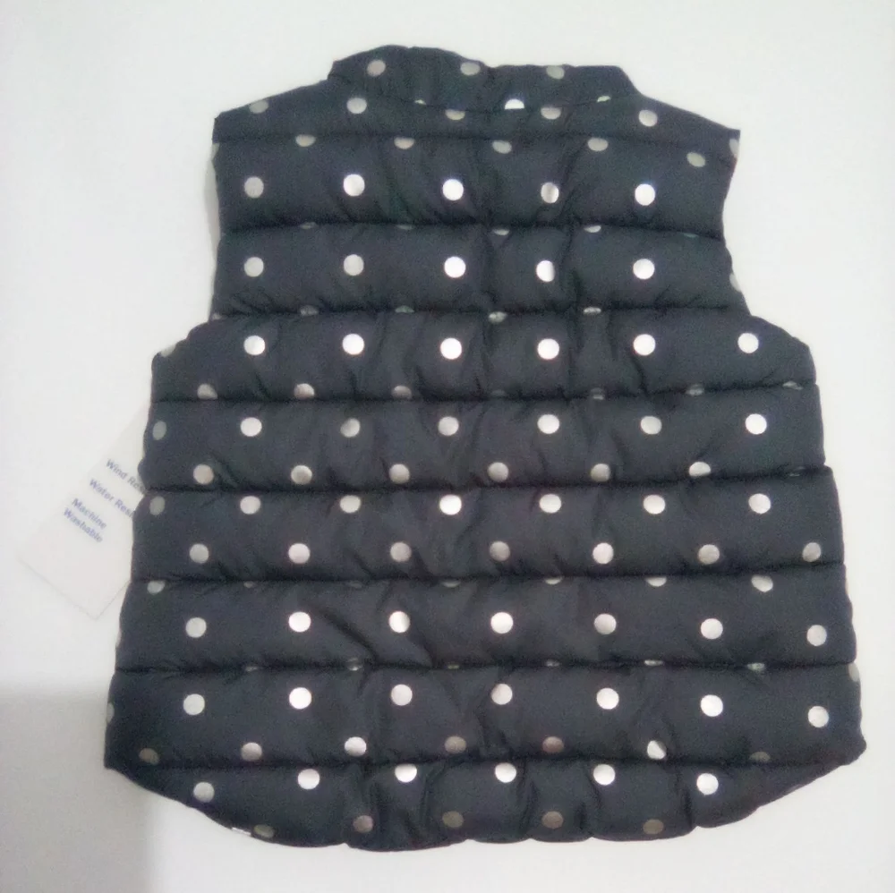 Old Navy Kids Polka Dot Puff Vest Jacket Size 6-12 M Outdoor
